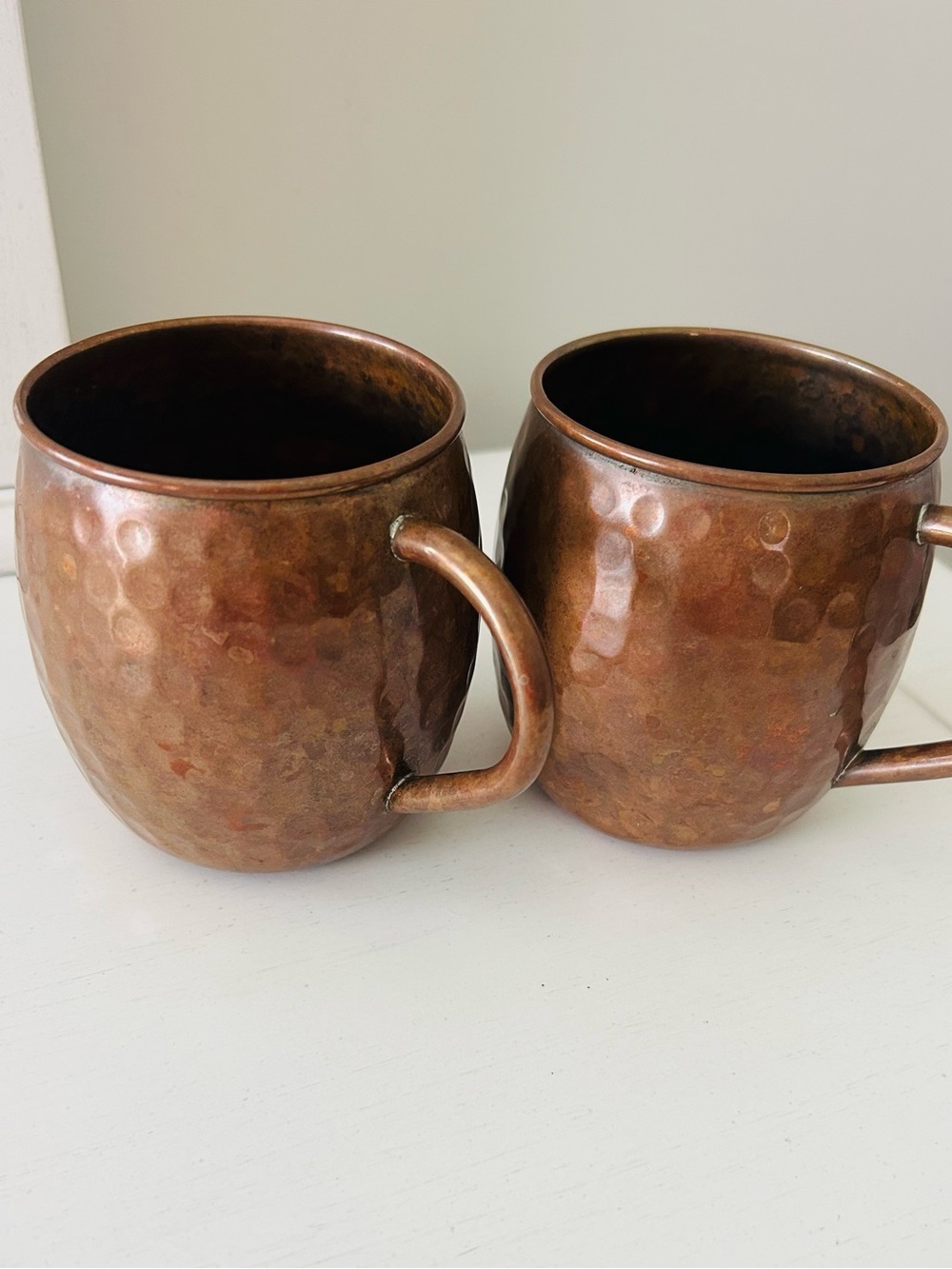ODI Old Dutch Hammered Copper Mule Mug - Rustic Copper Finish Set of 2